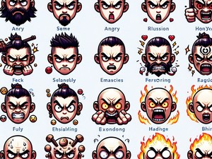 Kızgın, Öfkeli (ꐦ°᷄▿°᷅) Özel semboller Emoji Özel Karakter Koleksiyonu, Kopyalama