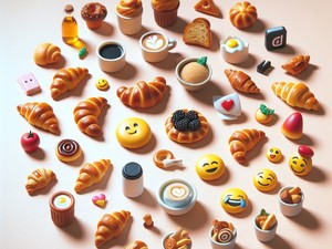 Croissant 🥐🥐🥐 Collection de caractères spéciaux d'émoticônes Emoji Symboles, Copier