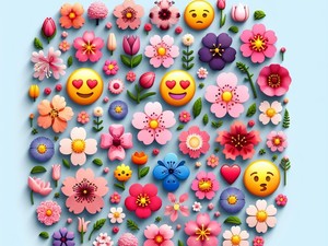 Çiçek 🌸🌷🌺 Özel semboller Emoji Özel Karakter Koleksiyonu, Kopyalama