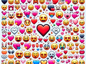 Coeur 💖💓💕💓💕 Collection de caractères spéciaux d'émoticônes Emoji, Copier