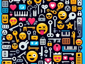 Clave 🔑🗝 Colección de Caracteres, Símbolos, Especiales de Emoticonos, Copiar