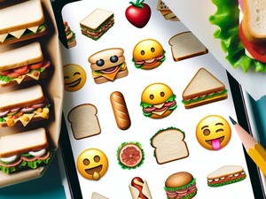 Sandviç 🥪🥪🥪🥪 Özel semboller Emoji Özel Karakter Koleksiyonu, Kopyalama