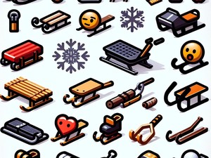 Sledge 🛷🛹🛹 Collection de caractères spéciaux d'émoticônes Emoji Symboles, Copier