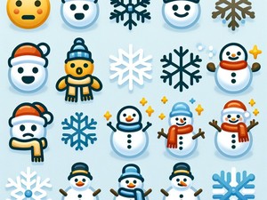 雪 ❄️☃️ 絵文字特殊文字コレクション、コピー