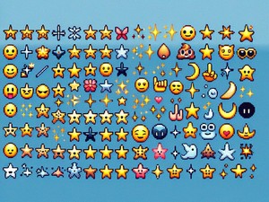 Estrela do mar 🌟🌠 Coleção de Caracteres Especiais de Emoticons Símbolos, Copiar