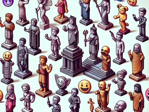 Statua 🗿🗽 Raccolta di caratteri speciali di emoticon simboli, Copia