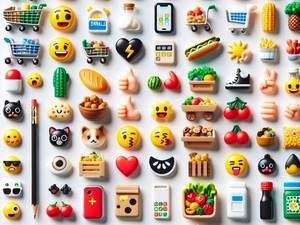 Supermercado 🛒🏬 Coleção de Caracteres Especiais de Emoticons Símbolos, Copiar