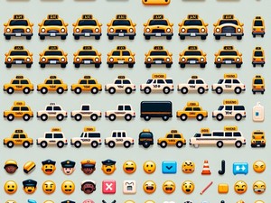 Táxi 🚕🚖 Coleção de Caracteres Especiais de Emoticons Símbolos, Copiar