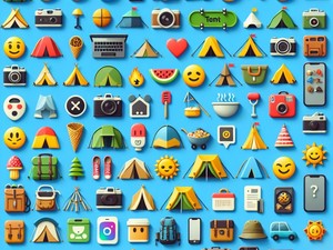 Tent ⛺️🛖 Emoticon, Special Character Collection, Copy