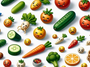 Vegetables🥒🥕🍅 Emoticon, Special Character Collection, Copy