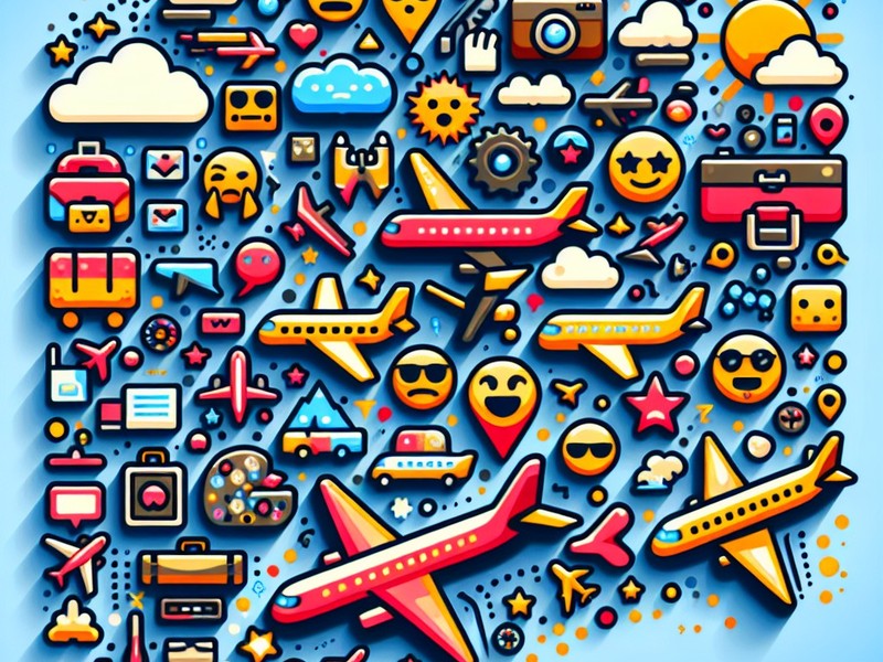 Avion ✈️🛫 Collection de caractères spéciaux d'émoticônes Emoji, Copier