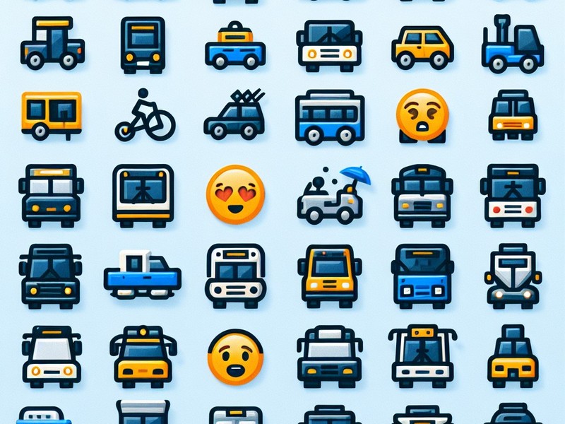 Bus 🚌🚍 Emoticon, Special Character Collection, Copy