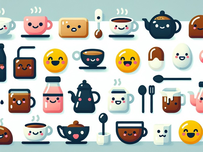 Cafe ☕️🍵 Özel semboller Emoji Özel Karakter Koleksiyonu, Kopyalama