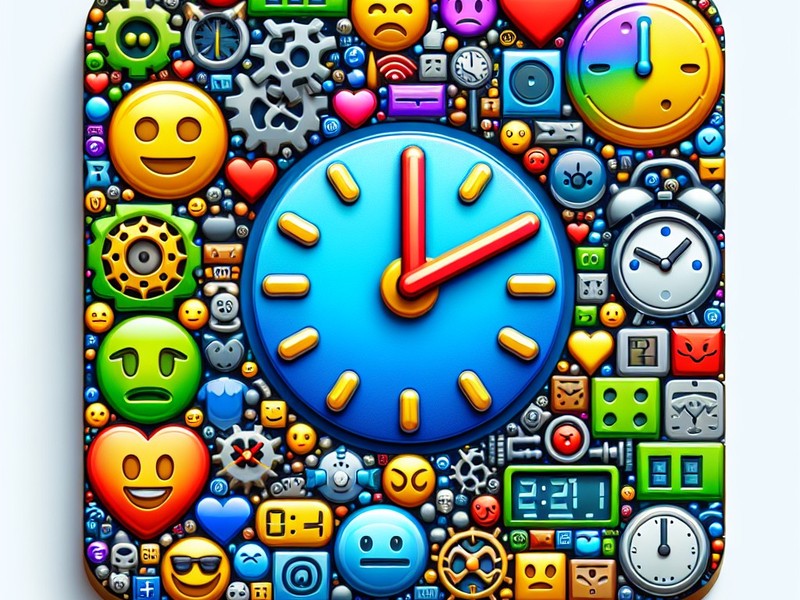 Saat 🕰⏰ Özel semboller Emoji Özel Karakter Koleksiyonu, Kopyalama