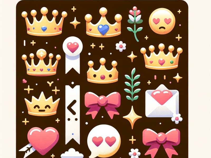 Crown 👑🎗️💍 Emoji 符号 表情文字符号，复制