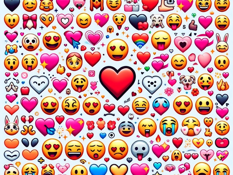 Coeur 💖💓💕💓💕 Collection de caractères spéciaux d'émoticônes Emoji, Copier