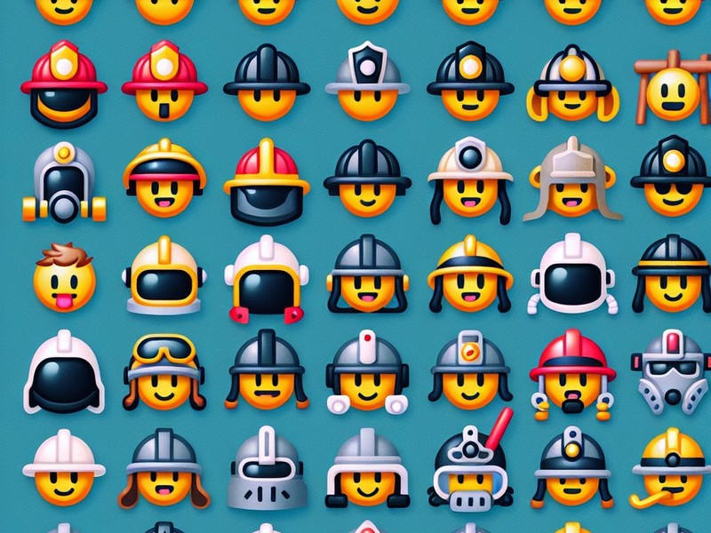 Kask ⛑🪖 Özel semboller Emoji Özel Karakter Koleksiyonu, Kopyalama
