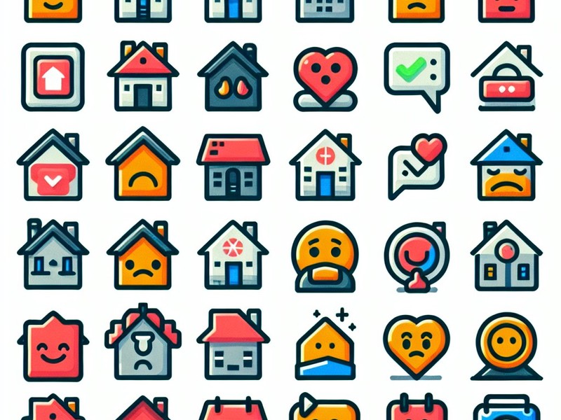 Ev 🏡🏘 Özel semboller Emoji Özel Karakter Koleksiyonu, Kopyalama