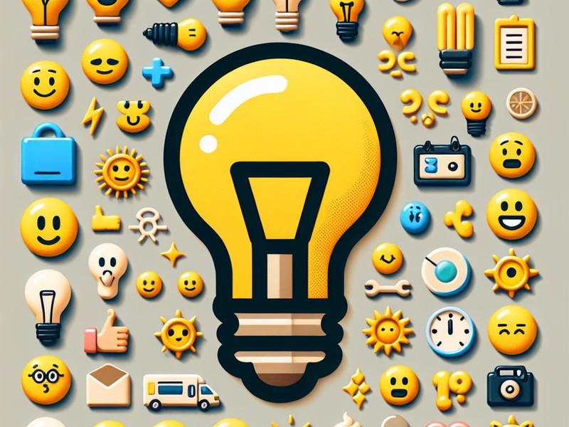 Ampoule 💡🔦💡🔦 Collection de caractères spéciaux d'émoticônes Emoji Symboles, Copier