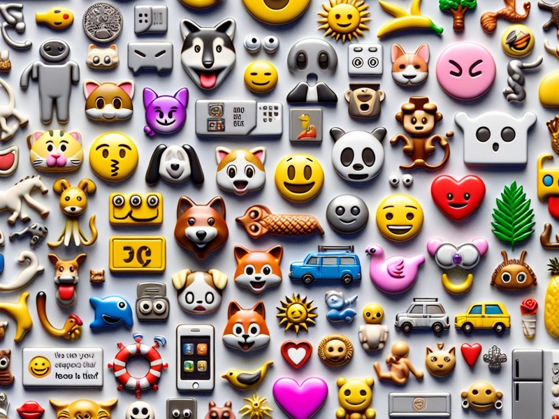 Aimant 🧲🧲 Collection de caractères spéciaux d'émoticônes Emoji Symboles, Copier