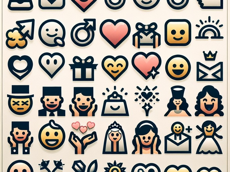 Evlilik 💍👰🤵 Özel semboller Emoji Özel Karakter Koleksiyonu, Kopyalama