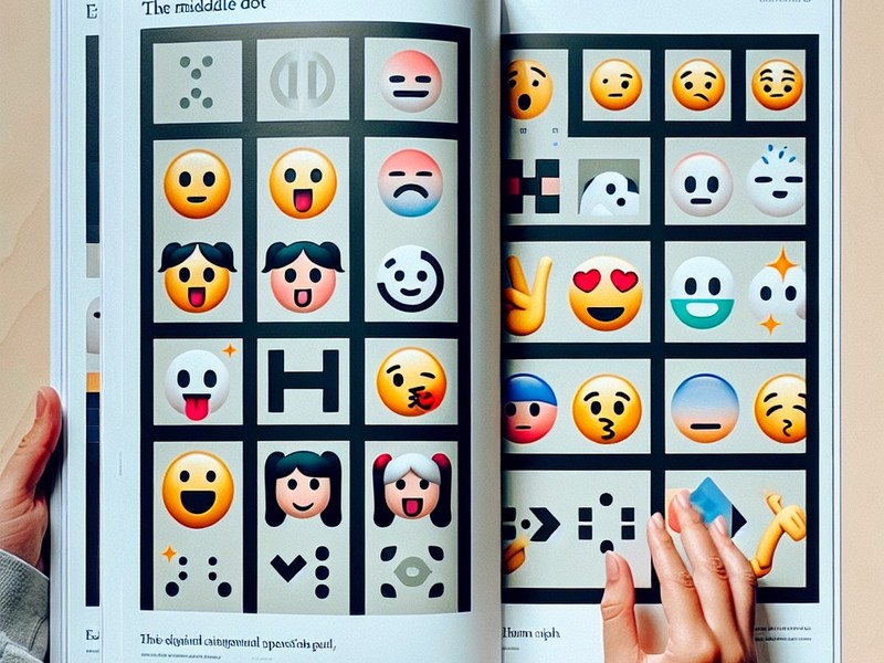 Orta Nokta -∙- Özel semboller Emoji Özel Karakter Koleksiyonu, Kopyalama