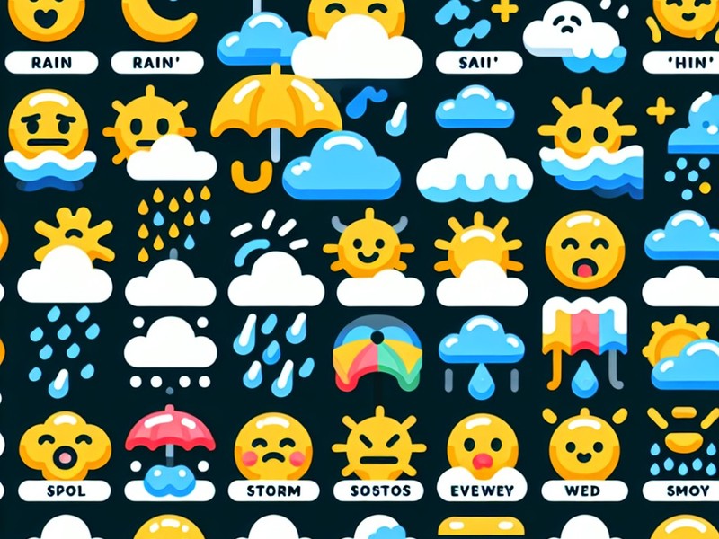 Yağmur ☔️🌧 Özel semboller Emoji Özel Karakter Koleksiyonu, Kopyalama