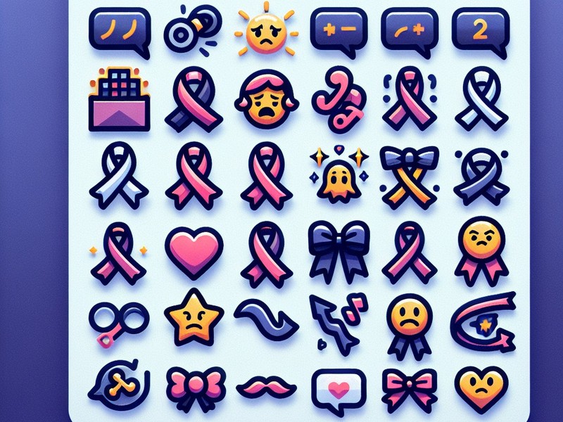 Şerit 🎀🎗️🎁 Özel semboller Emoji Özel Karakter Koleksiyonu, Kopyalama