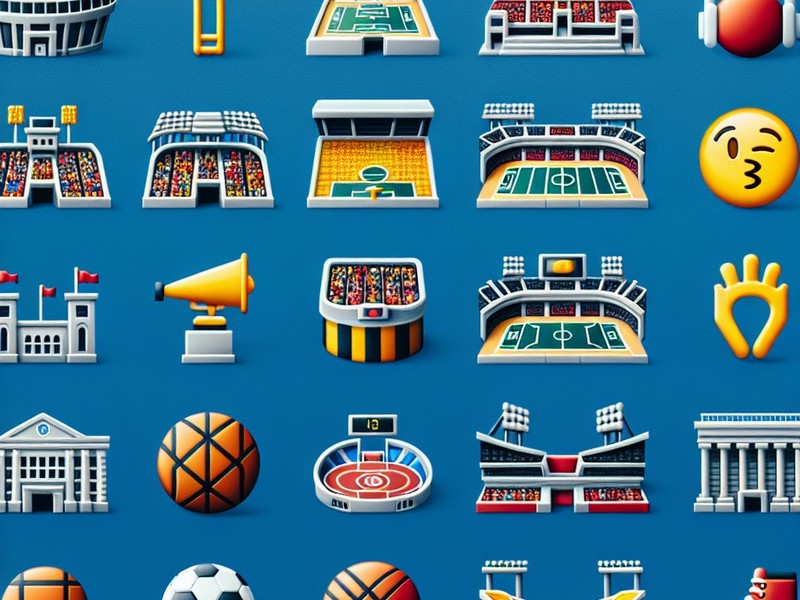 Stade 🏟🏛 Collection de caractères spéciaux d'émoticônes Emoji Symboles, Copier