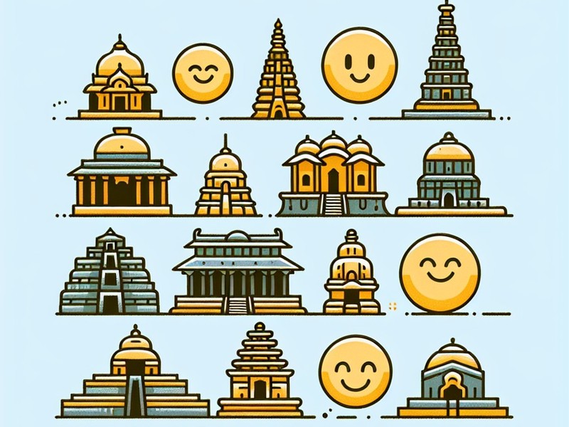Temple 🛕🕍 Emoticon, Special Character Collection, Copy