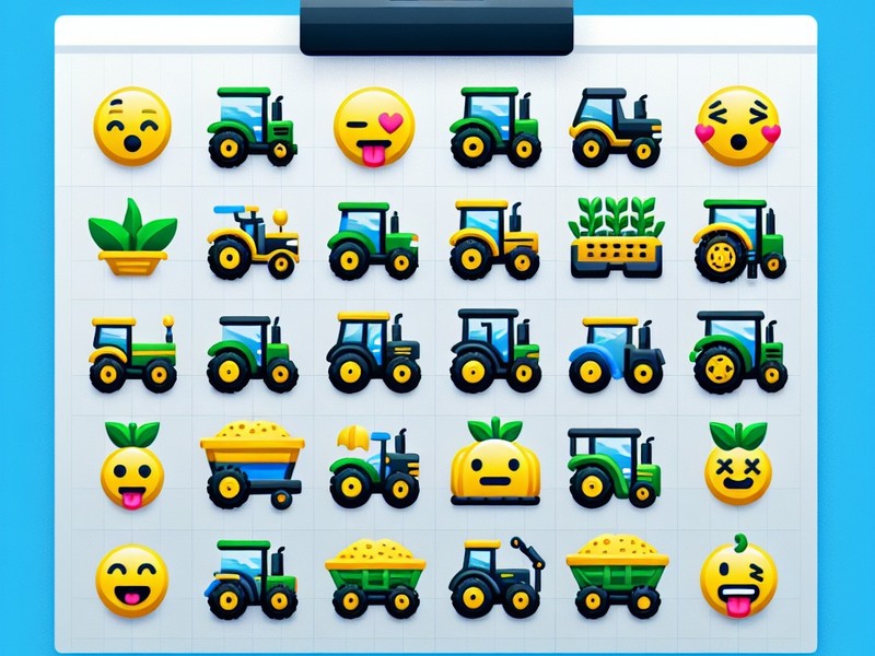 Traktör 🚜🚛 Özel semboller Emoji Özel Karakter Koleksiyonu, Kopyalama