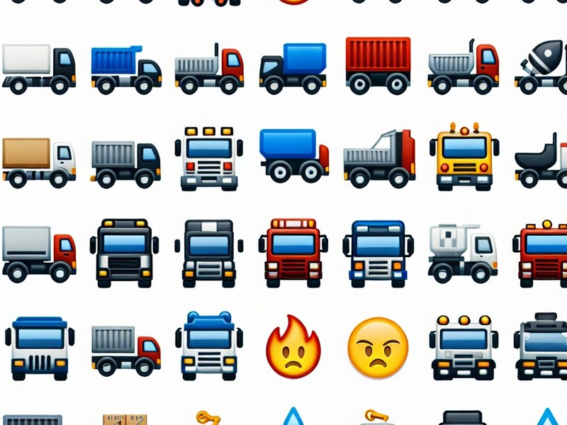 Kamyon 🚚🚛 Özel semboller Emoji Özel Karakter Koleksiyonu, Kopyalama