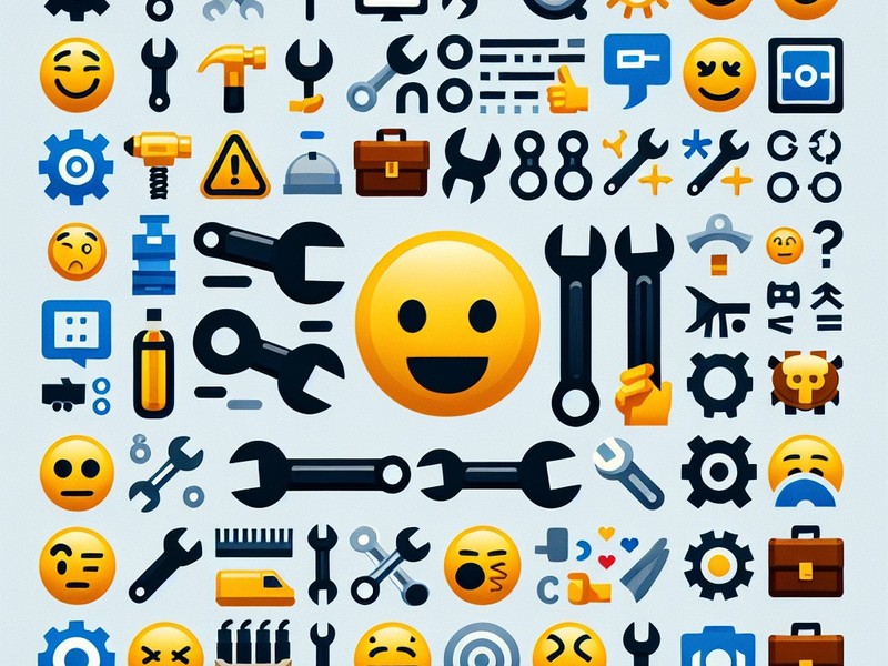 Wrench 🔧🔩 Emoticon, Special Character Collection, Copy